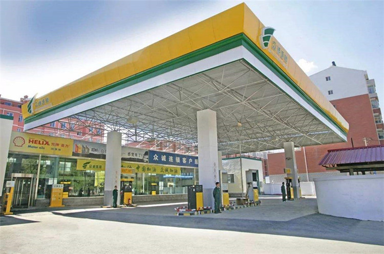 瓦房店加气站钢结构网架案例7